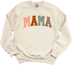 Simply Sage Market Women's Graphic Sweatshirt Mama Block Colorful Bold - S - Dust