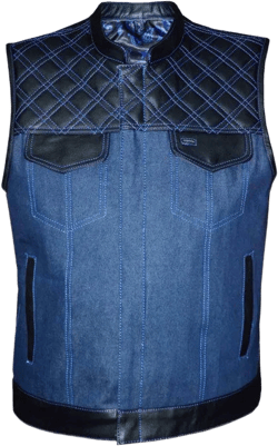 Men's Club Style Vest with Blue Denim on the bottom 6681.00 MV