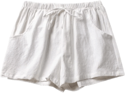 Summer Women Cotton Linen Shorts High Waist Oversize Shorts Casual Sports Shorts X-Large White