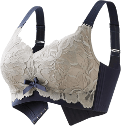 AILIVIN 32-42(B-DDD) Lightly Latex Lined Cup Wirefree Unpadded Full Coverage Plus Size Minimizer Bra (40) 40D Dress Blues