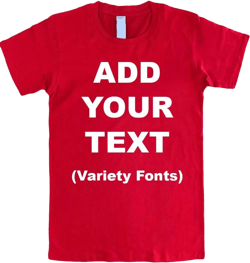 Custom T Shirts Ultra Soft Add Your Text for Men & Women Unisex Cotton T Shirt X-Large Red