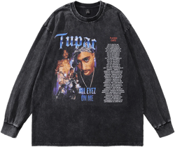 Men Long Sleeve Shirt Vintage Long Sleeve T-shirt Men and Women All-Matching Casual