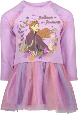 Disney Frozen Princess Anna Little Girls Dress Multicolored 6-6X