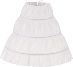 Flower Girls Maxi Dress Bridesmaid Wedding Pageant Party Princess Communion Floral Boho Vintage Lace Dance Gown Length 65 cm White(petticoat)