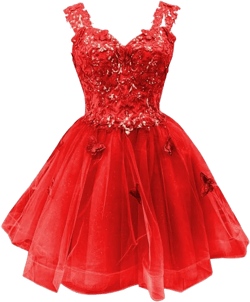 3D Butterfly Homecoming Dresses for Teens 2025 Sparkly Tulle Off Shoulder Sequin Short Prom Dress Quinceanera DAMA Dress Red 18 Plus