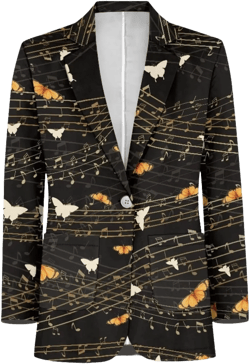 Men's Casual Blazer One Button Long Sleeve Blazer Suit Jackets Slim Fit Sports Coats with Pocket S-5XL Small Butterfly Music