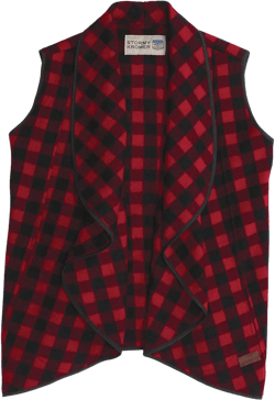 Stormy Kromer Women's Waterfall Vest Medium Red/Black Plaid