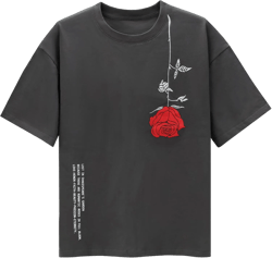 UOUA Mens Graphic Tees Vintage T-Shirts Oversized Letter Print Casual Crewneck Cotton Top Short Sleeve Rapper Streetwear