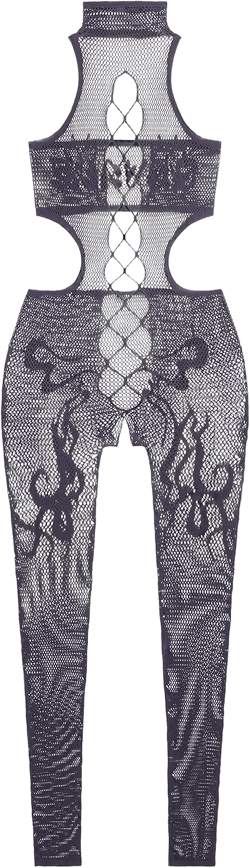 Savage X Fenty womens Sharp Dresser Crotchless Catsuit One Size (1X-3X) Black Ink