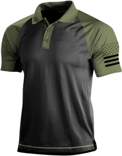FlekmanArt Summer T Shirt for Men Retro Digital Print Lapel Outdoor Blouses European and American Short Sleeve Casual Tops 1-army Green 4X-Large
