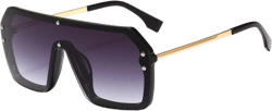 SUNBSR Fashion Oversized Sunglasses for Women Men Trendy Square Siamese One Piece Sun Glasses