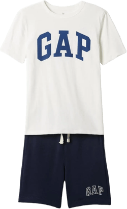 GAP Boys Heritage Crew Neck T-shirt Medium New Off White