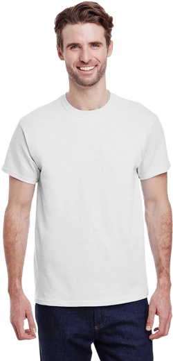 Gildan G500 Adult Unisex White Heavy Cotton T-Shirts, 3 Pack in Size 5XL