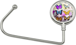 GRAPHICS & MORE Colorful Butterflies Butterfly Design Purse Bag Hanger Holder Hook