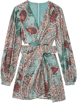 Vintage V Neck Mini Dress