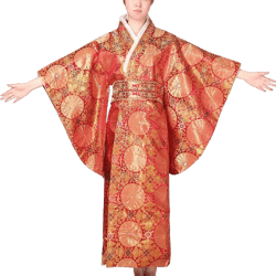 Japanese Women's Traditional Kimono Haori Hakama Set Edo Period Samurai Costume Kuchiki Rukia Cosplay Fancy Dress