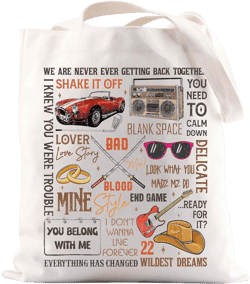 BWWKTOP WZMPA Singer Album Canvas Tote Bag Tour Gifts Song Lyrics Shoulder Bag Merchandise We Are Never