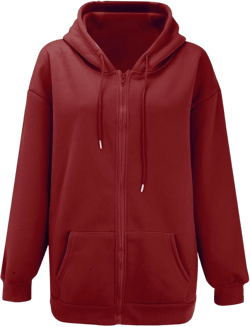 Hoodie Fall Clothes for Women 2024 Teen Girl Graphic Hoodies Womens Aesthetic clothing Medium Red