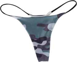 Swimsuit Bottoms for Women Low Waist Cheeky Bikini Bottoms String Thong Bathing Suit Bottom Sexy Printed Swimsuits Brief #B05-camouflage Small