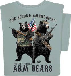 Collections Etc The Right to Arm Bear Novelty Short Sleeve Graphic Tee