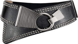 Adjustable Wide Elastic Belt for Women – Vintage Buckle, Stretchy Waistband, Versatile for Jeans, Dresses & Casual Wear White Small(23"-27")