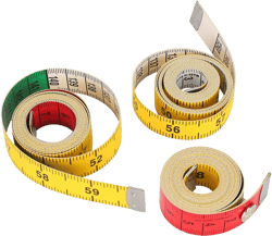 3Pcs Sewing Tape Measure, Double Scale Measuring Tape Ruler for Body Sewing Cloth Fabric Tailor Knitting Craft Measuring Ruler