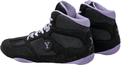 Defiant2 Women’s Wrestling Shoes, 100% Anti-Slip Rubber Sole, Lightweight Boxing Shoes for Women, Durable MMA, Powerlifting, Weightlifting Shoes - Women’s Sizes 9.5 Black/Purple