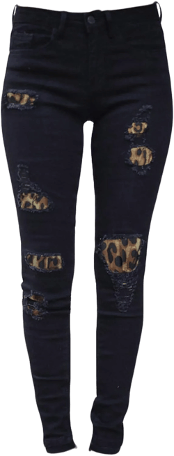 Andongnywell Womens Mid Waist Ripped Jeans Colombian Design Butt Lift Skinny Jeans Stretch Distressed Denim Pants XX-Large Black