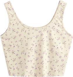 SweatyRocks Women's Casual Summer Floral Print Sleeveless Stretch Crop Tank Top
