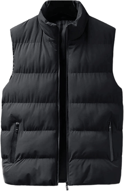 Men's Vest Jacket Puffer Vest Casual Winter Warm Zipper Sleeveless Vest Jacket Coat Outwear Tops Vests, L-7XL X-Large Px06-black