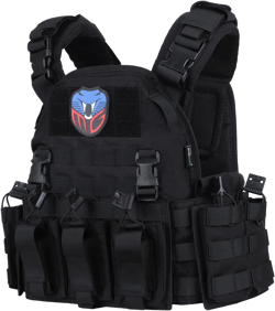 MGFLASHFORCE Tactical Vest Molle Airsoft Vest for Men Black