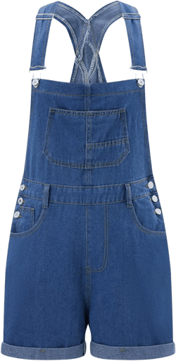 Denim Bib Overalls for Women Adjustable Straps Pocket Romper Shorts Casual Rolled Cuff Shortalls Jean Jumpsuit Blue XX-Large