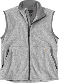 Carhartt Men's 106418 Full-Zip Relaxed Fit Fleece Vest 3X-Large Heather Grey