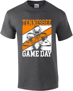 Mens Tennessee Tshirt Tennessee Game Day Football Sports TN Team Color Orange Short Sleeve T-Shirt Graphic Tee 3X-Large Heather Grey