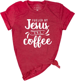 Corinthian's Corner | Christian Shirts for Women | Religious Graphic Tees | Christian Gifts X-Large Jesus Coffee Red