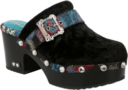 Dr. Scholl's Womens Original Joy Mules Black Velvet 8 M