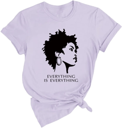 Black History Girls Tops Plus Size for Women Graphic Print Shirts Short Sleeve Casual Round Neck Tees Women XX-Large Purple