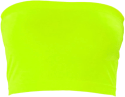 KMystic Stretch Seamless Tube Bra Bandeau Top One Size Neon Yellow