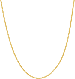 JEWELRY ADDICT 14K Yellow Gold Women's 20" 0.85mm Round Wheat Chain Necklace
