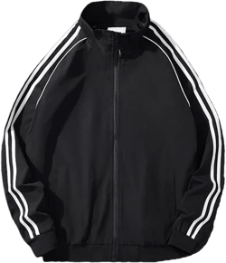 Hndudnff Man Color Matching Jackets Zipper Casual Student Spring Jacket Outdoor Sports Jacket 3X-Large Black White