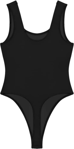 Kepblom Women's High Cut One Piece Swimsuit Thong Swimsuits Sexy Bodysuit for Women X-Small Black