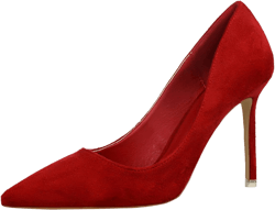 Hee grand Classic Pointed Toe Heels for Women Fashion Suede Stiletto Wedding Party Dress Shoes Office Pumps Lady High Heels 5 034-red