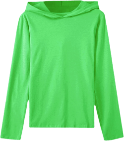 Women's Long-Sleeve Hooded T-Shirt Summer Short Sleeve Solid Hoodie Sun Protection Lightweight Cotton Soft Shirts 3X-Large Green