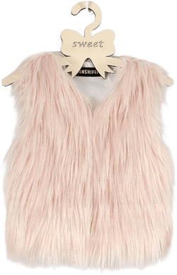 Toddler Girls Faux Fur Coat Jacket Winter Coat Thick Warm Outwear Kids Sleeveless Waistcoat Vest Furry Cardigan 1-2T Pink