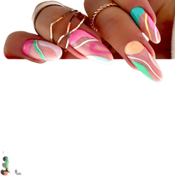 12 Sheets Colorful Stripes Nail Art Stickers 3D Abstract Graffiti Water Transfer Nail Sticker Waves Abstract Design French Nail Decals Nail Art Supplies for Women Girls Acrylic Manicure Decorations