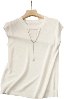 Women T-shirt Ice Silk Sweater Summer Vest Slimming T-shirt