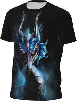 Blue Men's Short Sleeve Mesh Crew Neck T Shirt Athletic Running Gym Tee Medium Yellow Dragon Black
