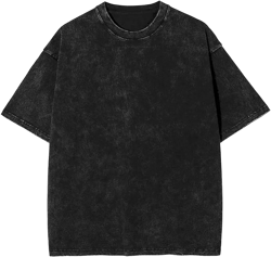 Chaos World Men's Oversized Tshirts Baggy Streetwear Loose Fit Vintage Tees for Men Workout Shirt Small Black