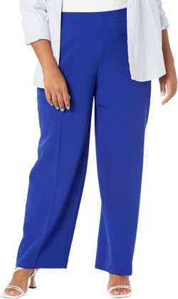 Kasper Women's Pull on Elastic Back Trouser 2X Royal Blue