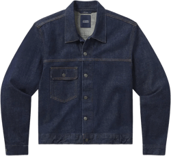 Box Denim Jacket in Crosshatch
